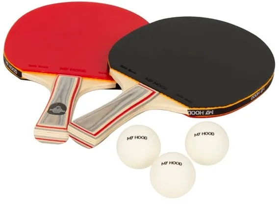 My Hood 2 bordtennisracketar med 3 bollar
